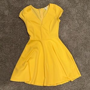 Yellow Cap Sleeve Dress
